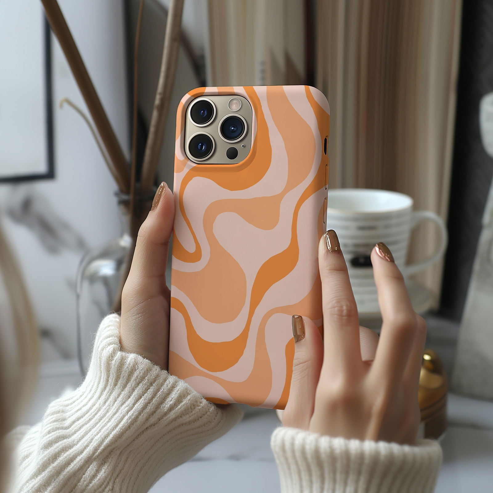Orange Swirl Vibrant Magsafe iPhone Case - Techy Treasures -  