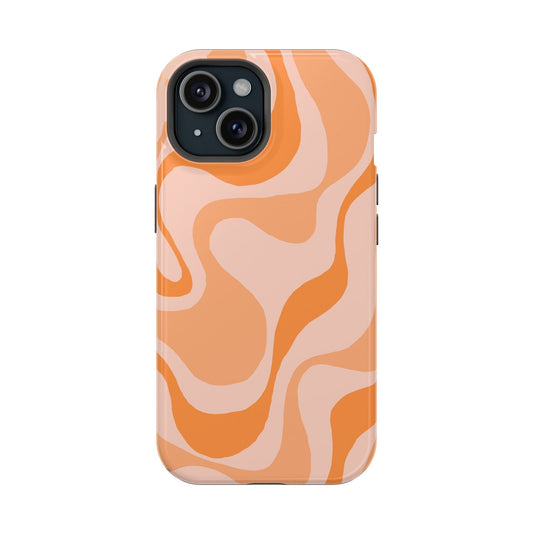 Orange Swirl Vibrant Magsafe iPhone Case - Techy Treasures - Mobile Phone Cases 