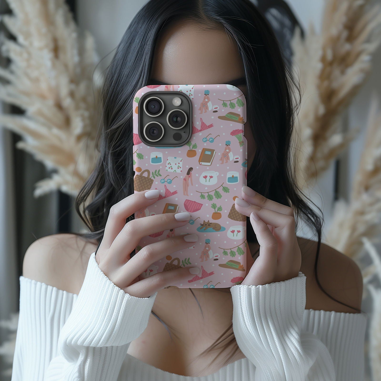 Pink Feminine Collage Magsafe iPhone Case - Techy Treasures -  