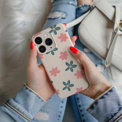 Pink Floral Magsafe iPhone Case - Techy Treasures -  