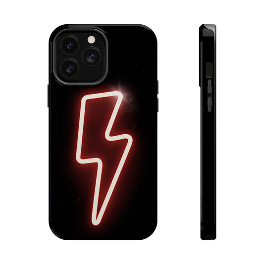 Pink Power Up Lightning Bolt Magsafe iPhone Case - Techy Treasures - Mobile Phone Cases 