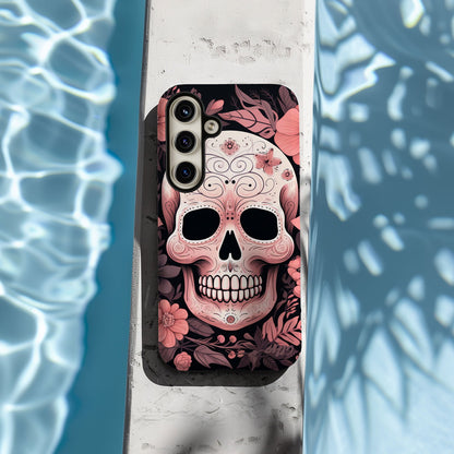 Pink Sugar Skull With Flowers - Techy Treasures -  