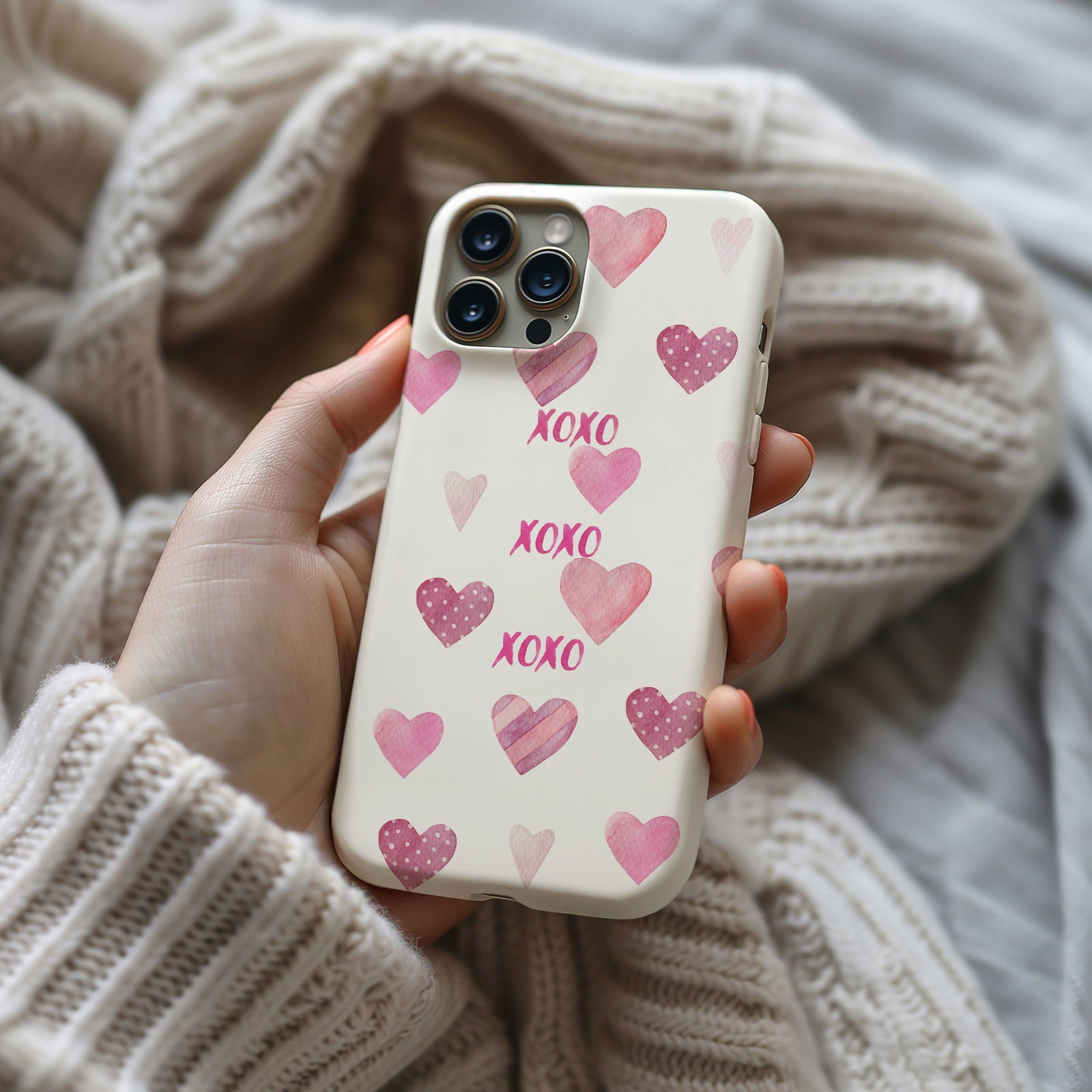 Pink XOXO Hearts Magsafe iPhone Case - Techy Treasures -  