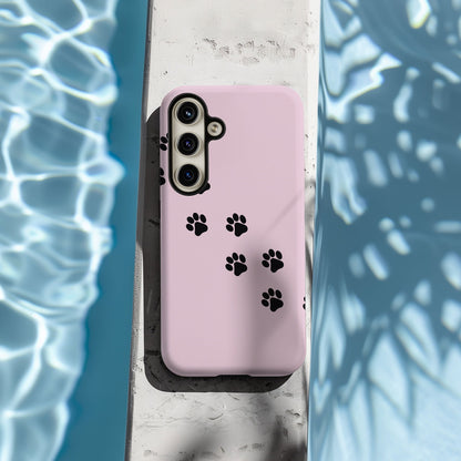 Pink and Black Cat Paw Prints Magsafe iPhone Case - Techy Treasures -  