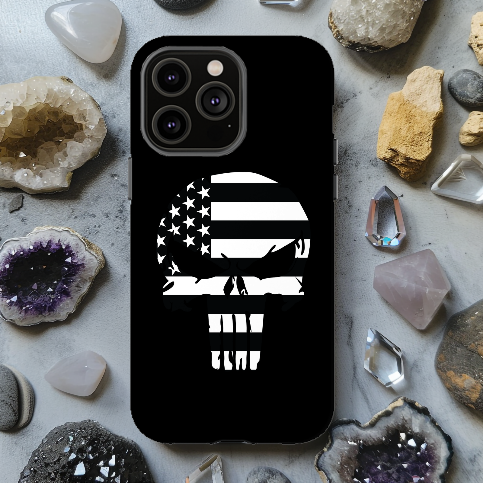 Punisher American Flag Magsafe iPhone Case - Techy Treasures -  