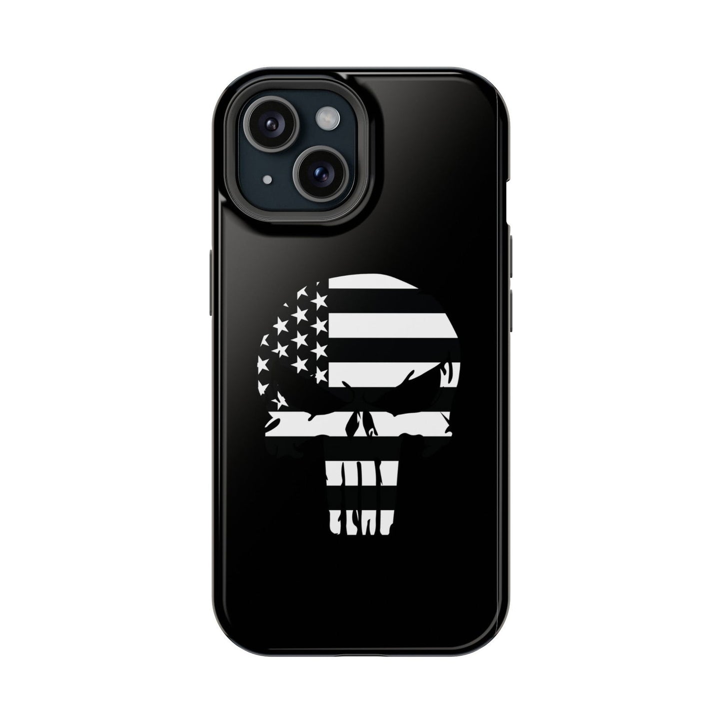 Punisher American Flag Magsafe iPhone Case - Techy Treasures - Phone Case 