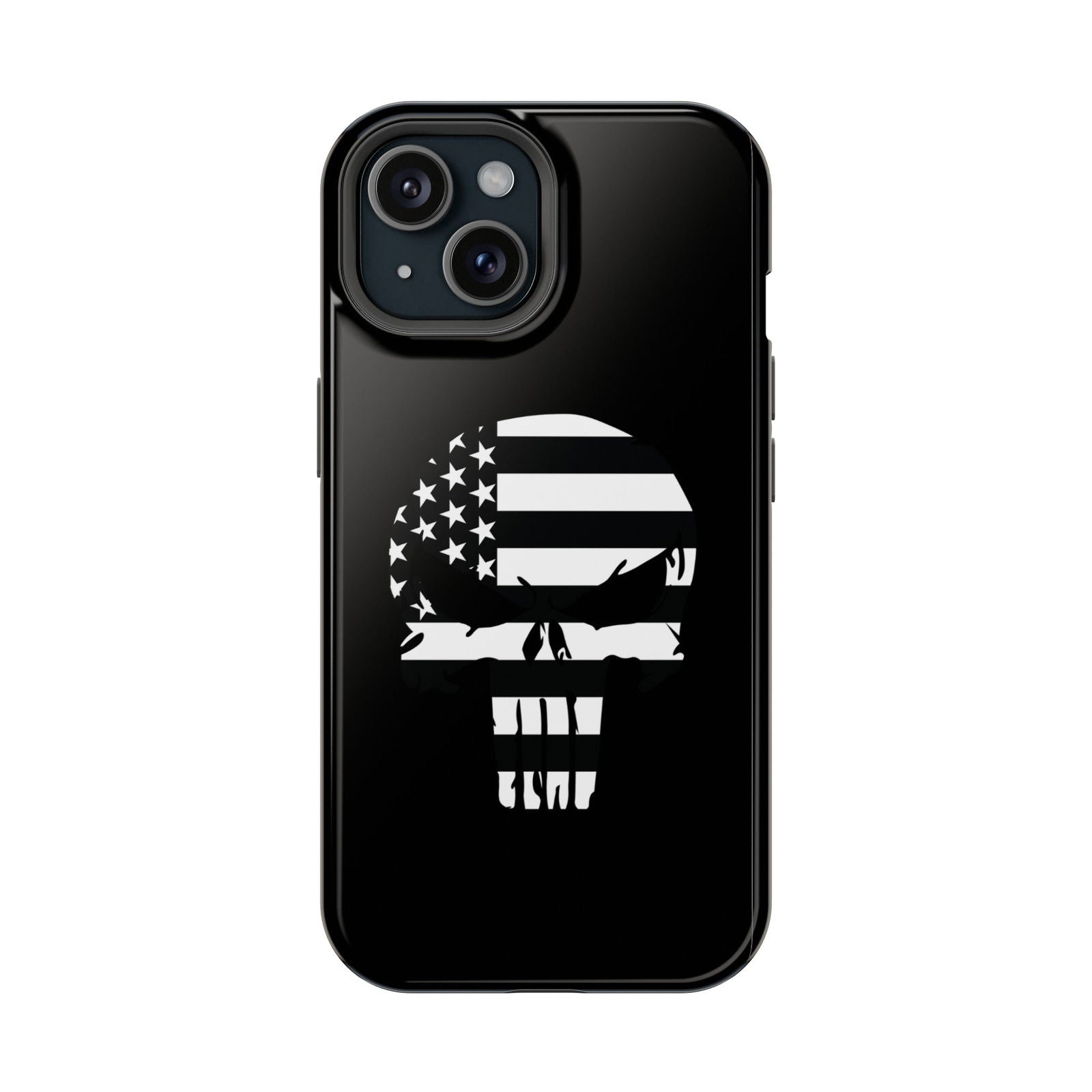 Punisher American Flag Magsafe iPhone Case - Techy Treasures - Phone Case 