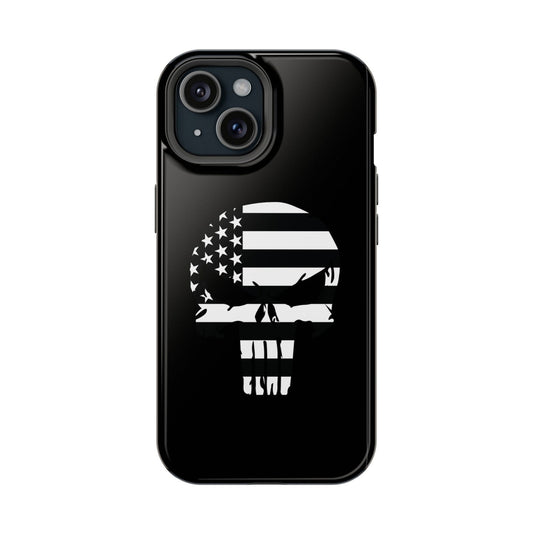 Punisher American Flag Magsafe iPhone Case - Techy Treasures - Phone Case 