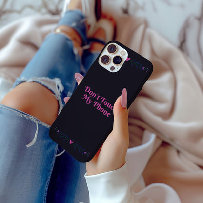 Purple and Pink Don't Touch My Phone Magsafe iPhone Case - Techy Treasures -  