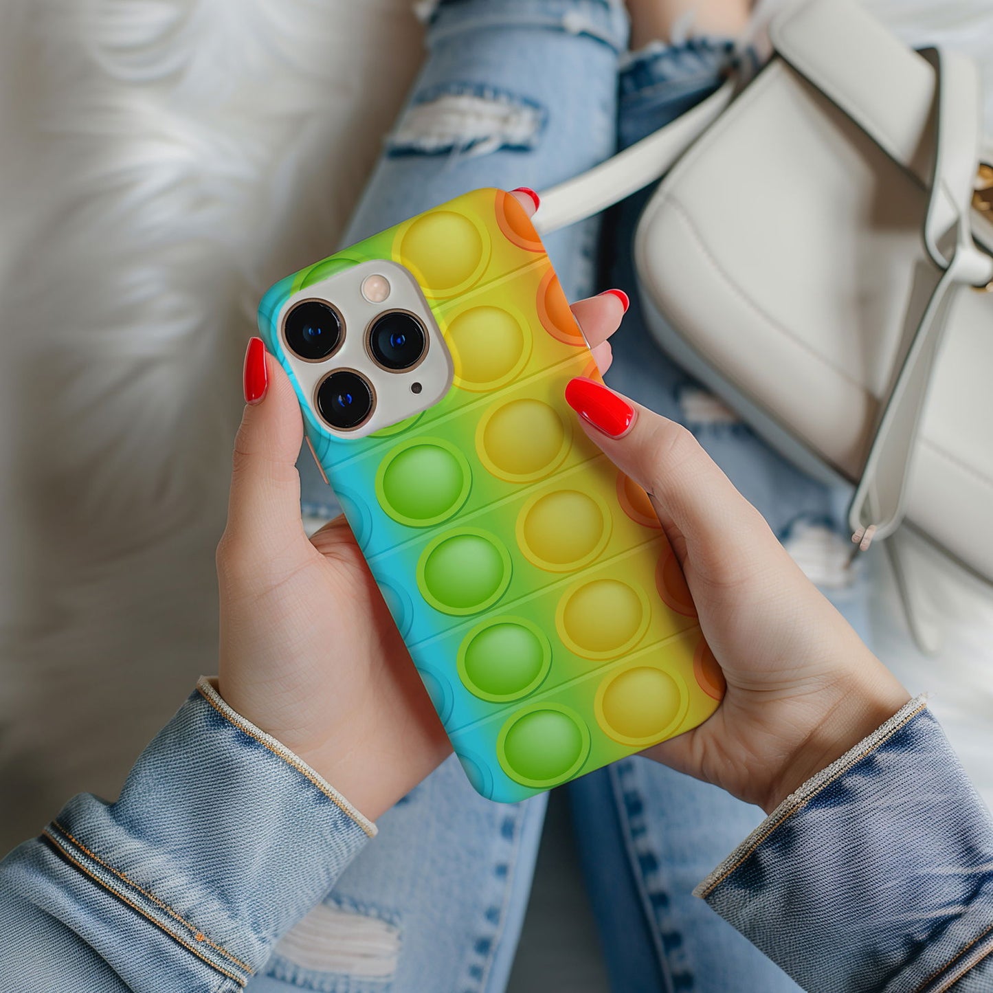Rainbow Pop-It Magsafe iPhone Case - Techy Treasures -  