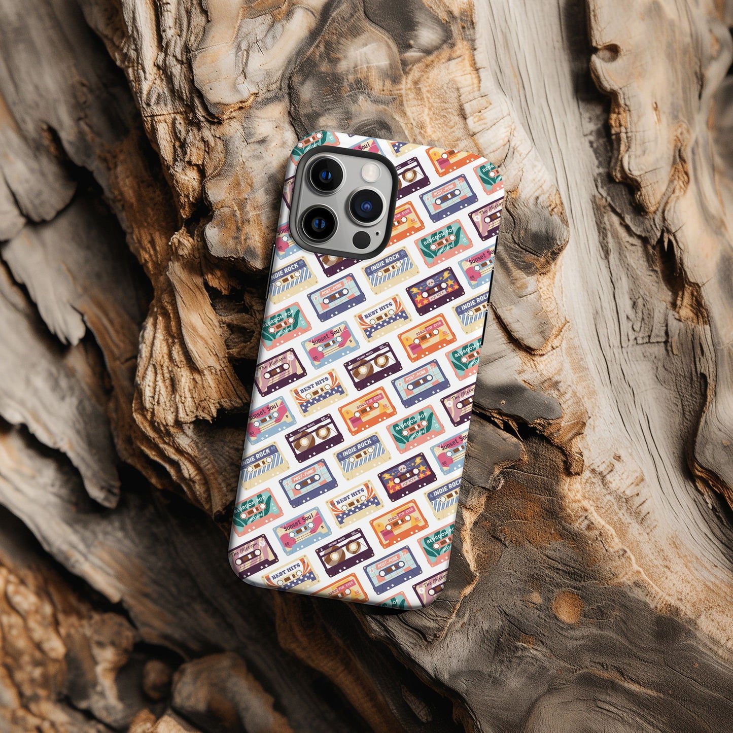 Retro  Music Cassettes Magsafe iPhone Case - Techy Treasures -  