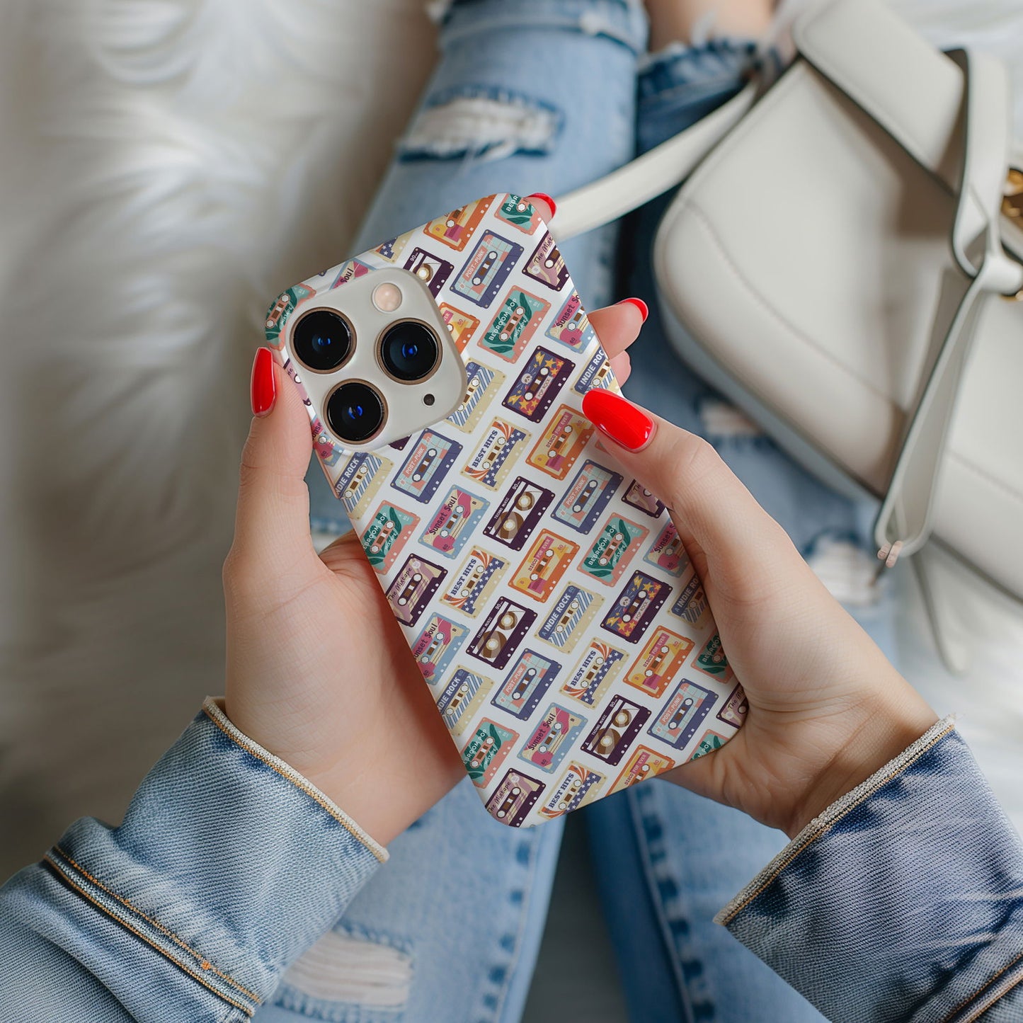 Retro  Music Cassettes Magsafe iPhone Case - Techy Treasures -  