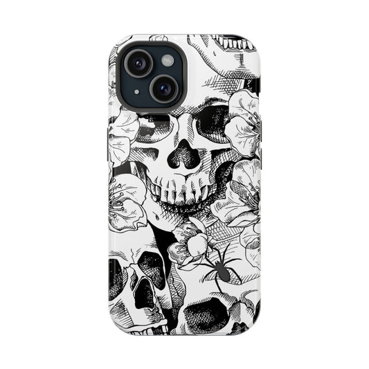 Skull Design MagSafe iPhone Case - This Eye-Catching Case Features an Array of Unique and Artistic Skull Designs. - Techy Treasures - Mobile Phone Cases 