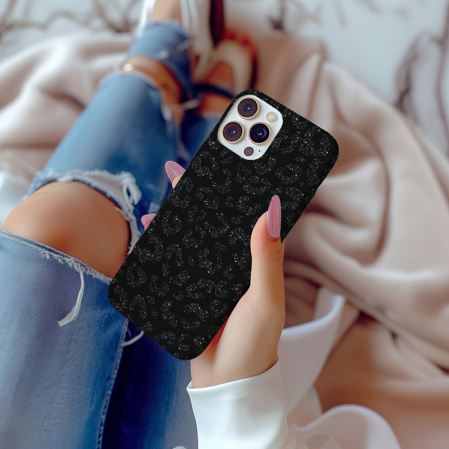 Sparkly Leopard Print Magsafe iPhone Case - Techy Treasures -  