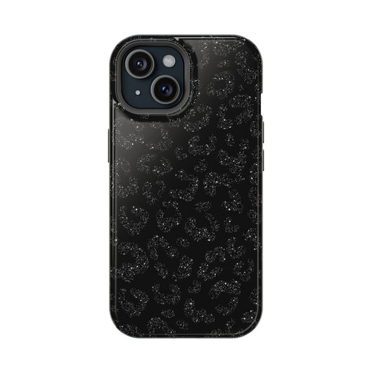 Sparkly Leopard Print Magsafe iPhone Case - Techy Treasures - Mobile Phone Cases 