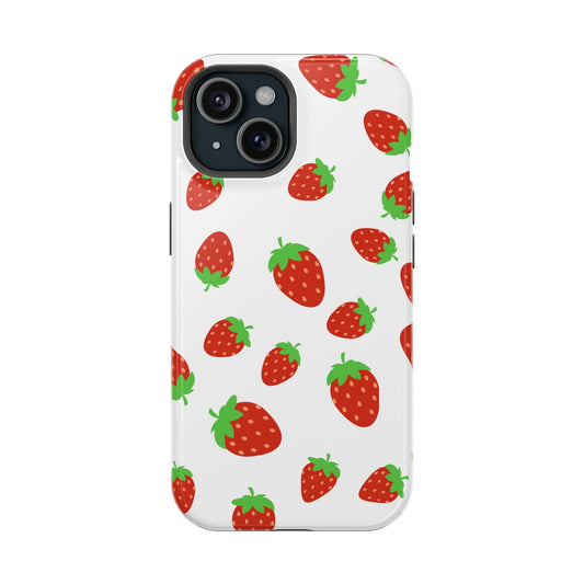 Strawberry Fields Forever Magsafe iPhone Case (White Background) - Techy Treasures - Mobile Phone Cases 