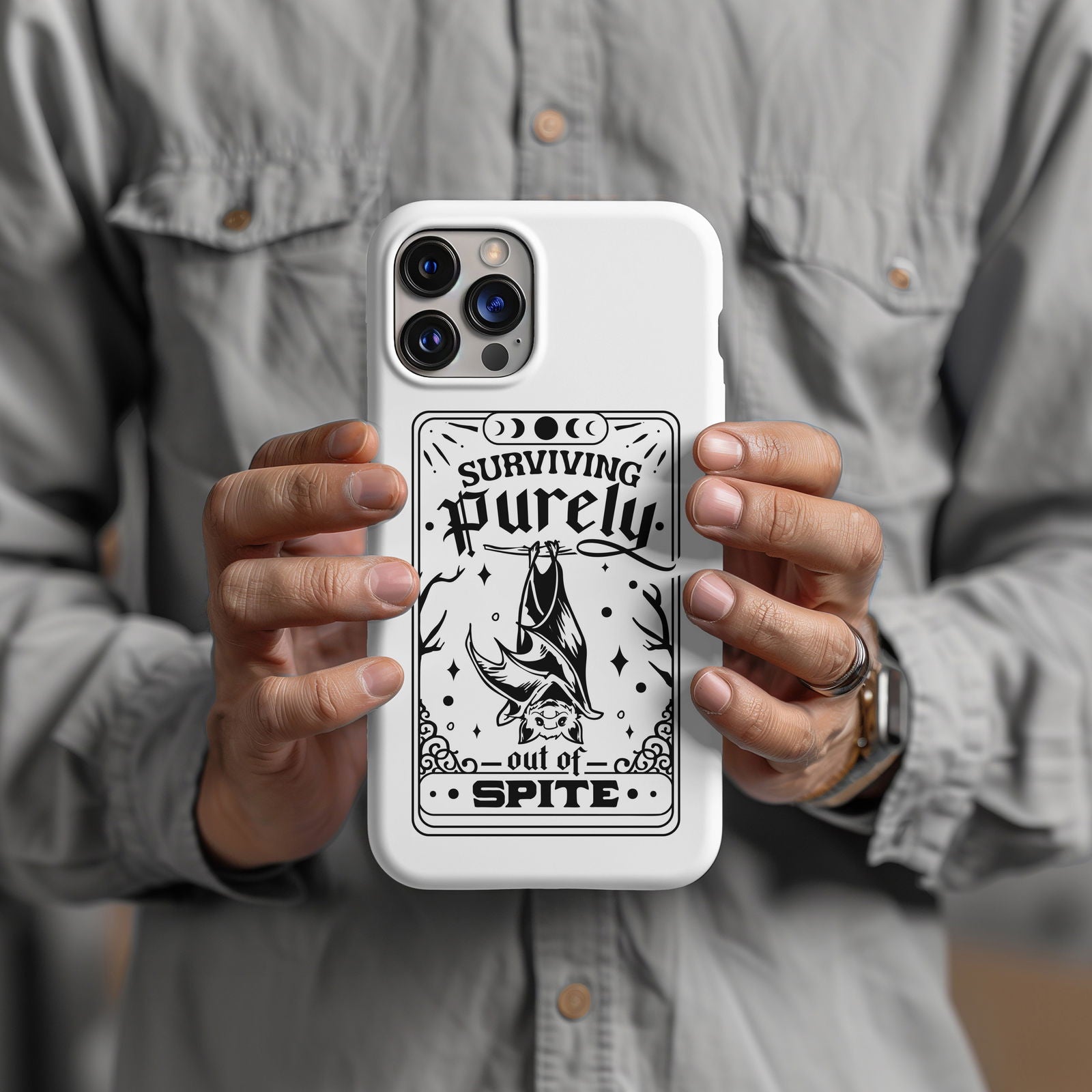 Surviving Purely Out Of Spite Tarot Magsafe iPhone Tough Case - Techy Treasures -  