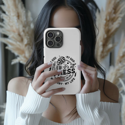 The Kids, My Hair, It's All A Mess Magsafe iPhone Tough Case - Techy Treasures -  
