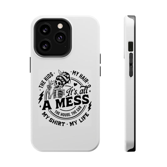 The Kids, My Hair, It's All A Mess Magsafe iPhone Tough Case - Techy Treasures - Phone Case 