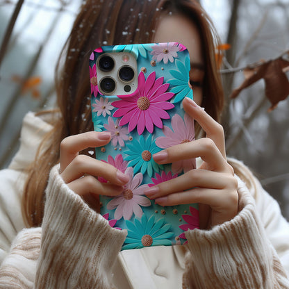 Vibrant 3D Floral iPhone Case Magsafe iPhone Case - Artistic & Colorful Protection for Your Device - Techy Treasures -  