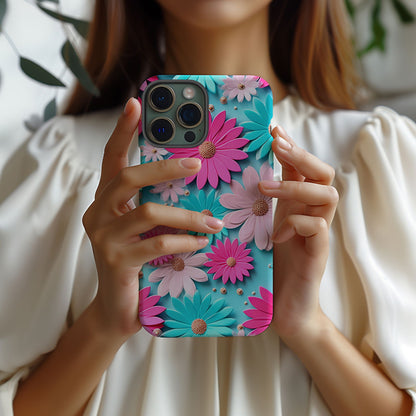 Vibrant 3D Floral iPhone Case Magsafe iPhone Case - Artistic & Colorful Protection for Your Device - Techy Treasures -  