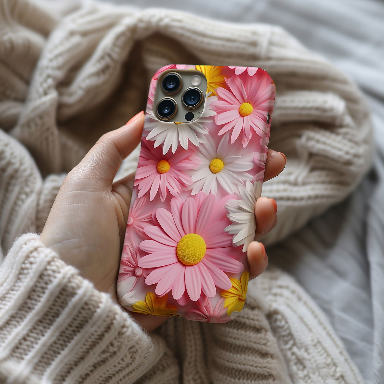 Vibrant 3D Floral iPhone Case Magsafe iPhone Case - Artistic & Colorful Protection for Your Device - Techy Treasures -  