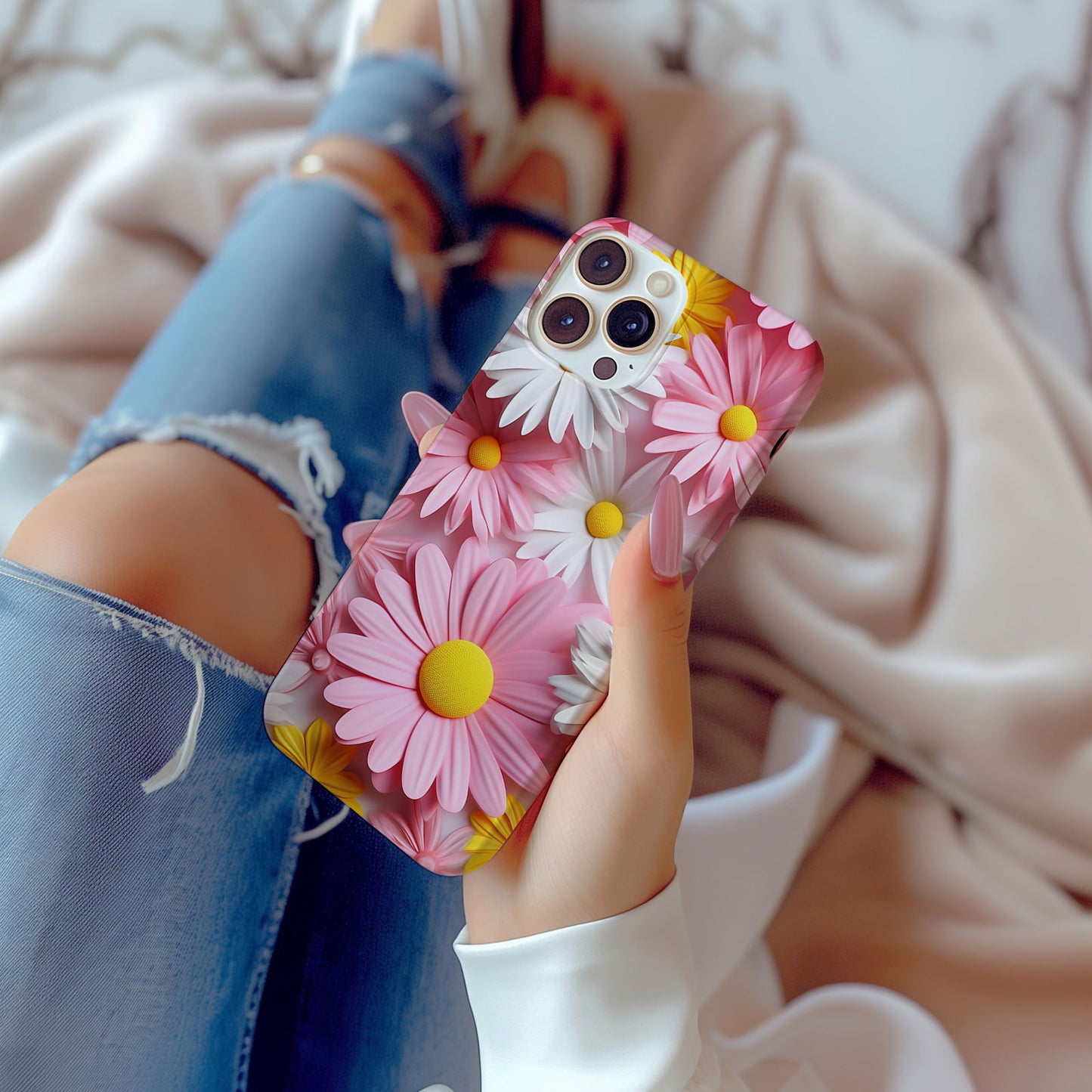 Vibrant 3D Floral iPhone Case Magsafe iPhone Case - Artistic & Colorful Protection for Your Device - Techy Treasures -  