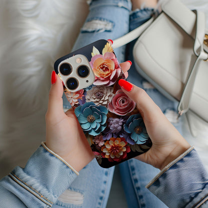 Vibrant 3D Floral iPhone Case Magsafe iPhone Case - Artistic & Colorful Protection for Your Device - Techy Treasures -  