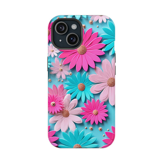 Vibrant 3D Floral iPhone Case Magsafe iPhone Case - Artistic & Colorful Protection for Your Device - Techy Treasures - Mobile Phone Cases 