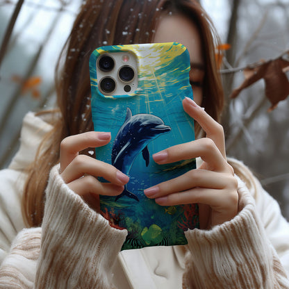 Vibrant Dolphin Undersea Magsafe iPhone Case - Techy Treasures -  