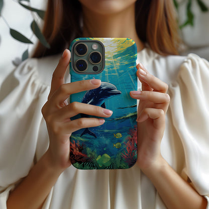 Vibrant Dolphin Undersea Magsafe iPhone Case - Techy Treasures -  