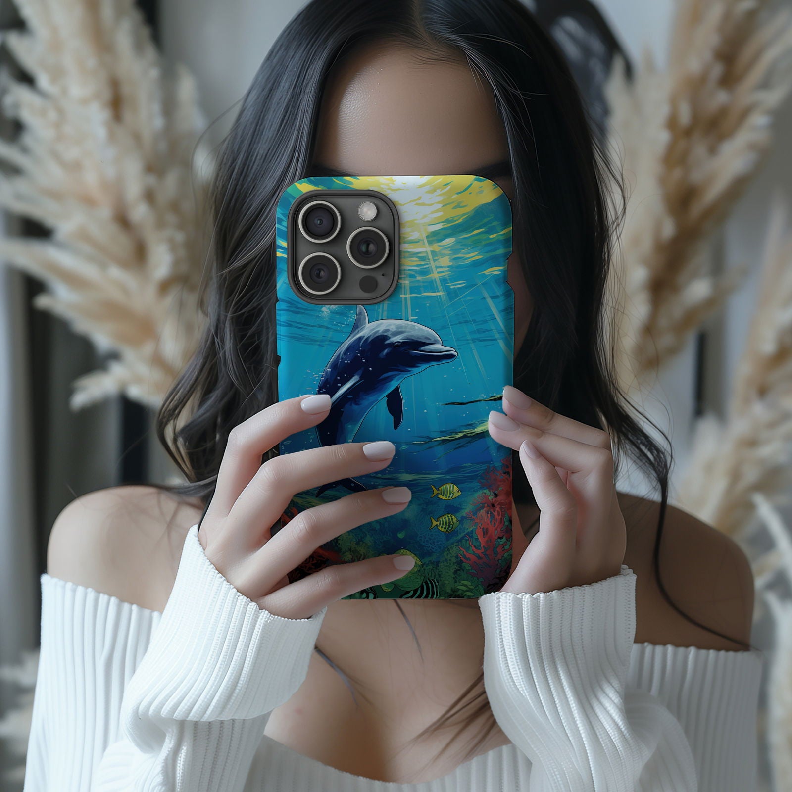 Vibrant Dolphin Undersea Magsafe iPhone Case - Techy Treasures -  