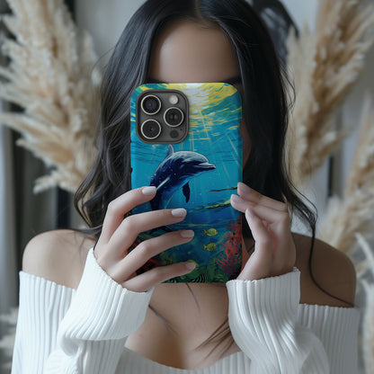 Vibrant Dolphin Undersea Magsafe iPhone Case - Techy Treasures -  
