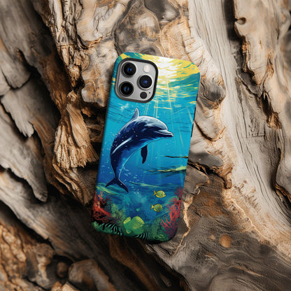 Vibrant Dolphin Undersea Magsafe iPhone Case - Techy Treasures -  
