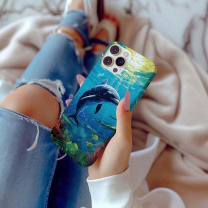 Vibrant Dolphin Undersea Magsafe iPhone Case - Techy Treasures -  
