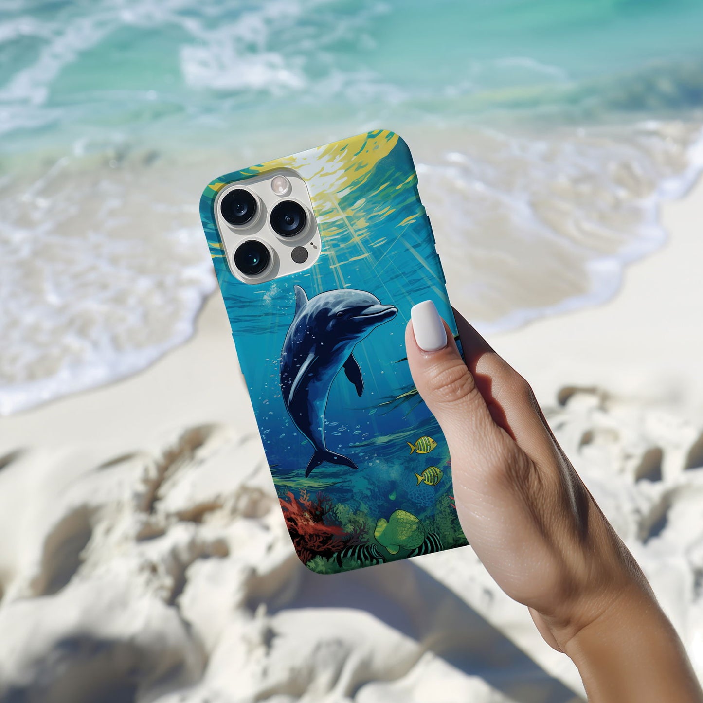 Vibrant Dolphin Undersea Magsafe iPhone Case - Techy Treasures -  