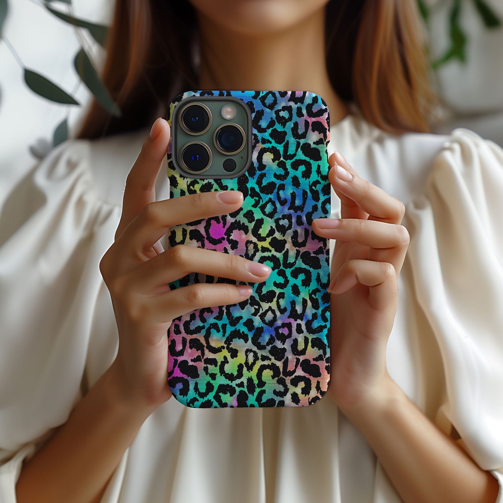 Vibrant Multi-Colored Leopard Print Magsafe iPhone Case - Techy Treasures -  
