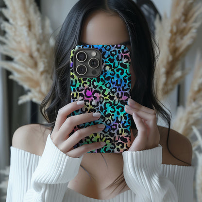 Vibrant Multi-Colored Leopard Print Magsafe iPhone Case - Techy Treasures -  
