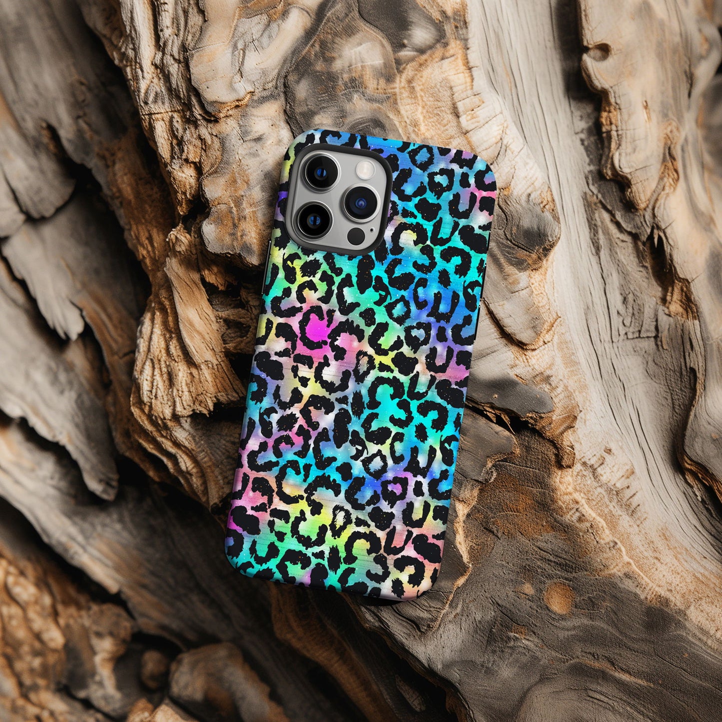 Vibrant Multi-Colored Leopard Print Magsafe iPhone Case - Techy Treasures -  