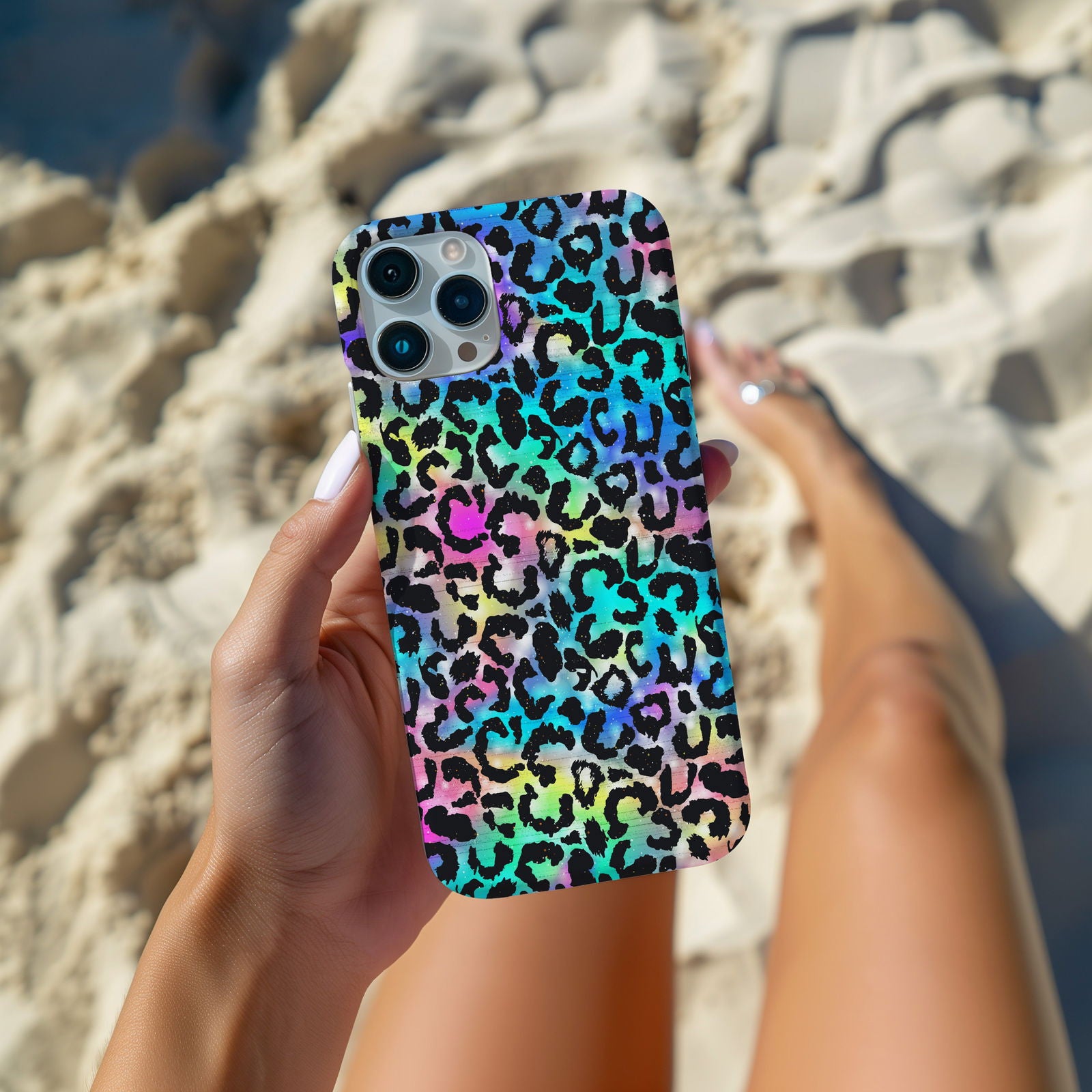Vibrant Multi-Colored Leopard Print Magsafe iPhone Case - Techy Treasures -  