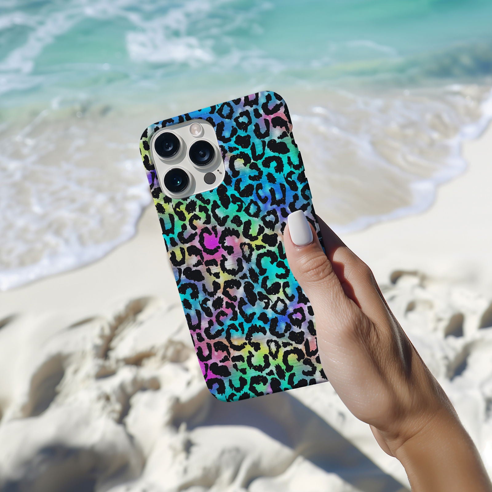 Vibrant Multi-Colored Leopard Print Magsafe iPhone Case - Techy Treasures -  