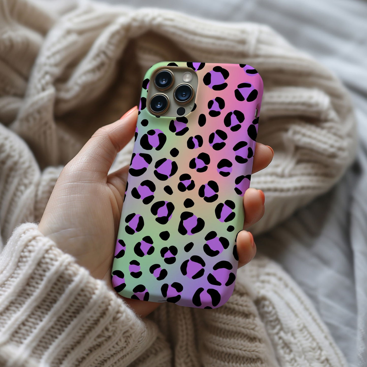 Vibrant Multi-Colored Leopard Print Magsafe iPhone Case - Techy Treasures -  