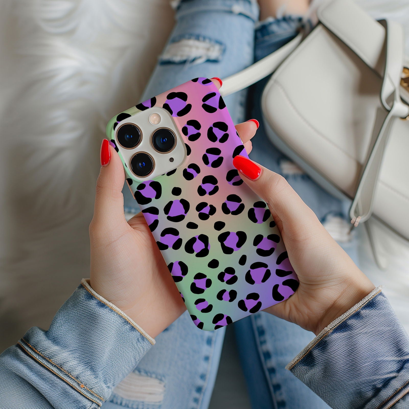 Vibrant Multi-Colored Leopard Print Magsafe iPhone Case - Techy Treasures -  