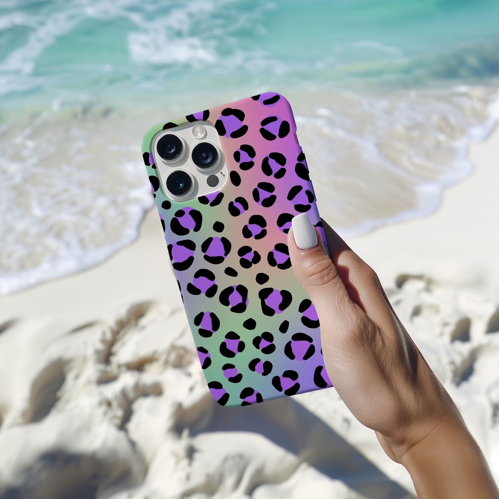 Vibrant Multi-Colored Leopard Print Magsafe iPhone Case - Techy Treasures -  