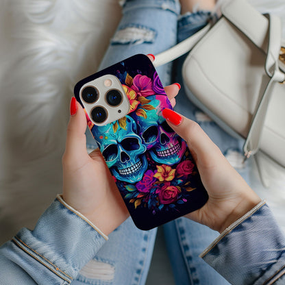 Vibrant Skull Couple MagSafe iPhone Case - Techy Treasures -  