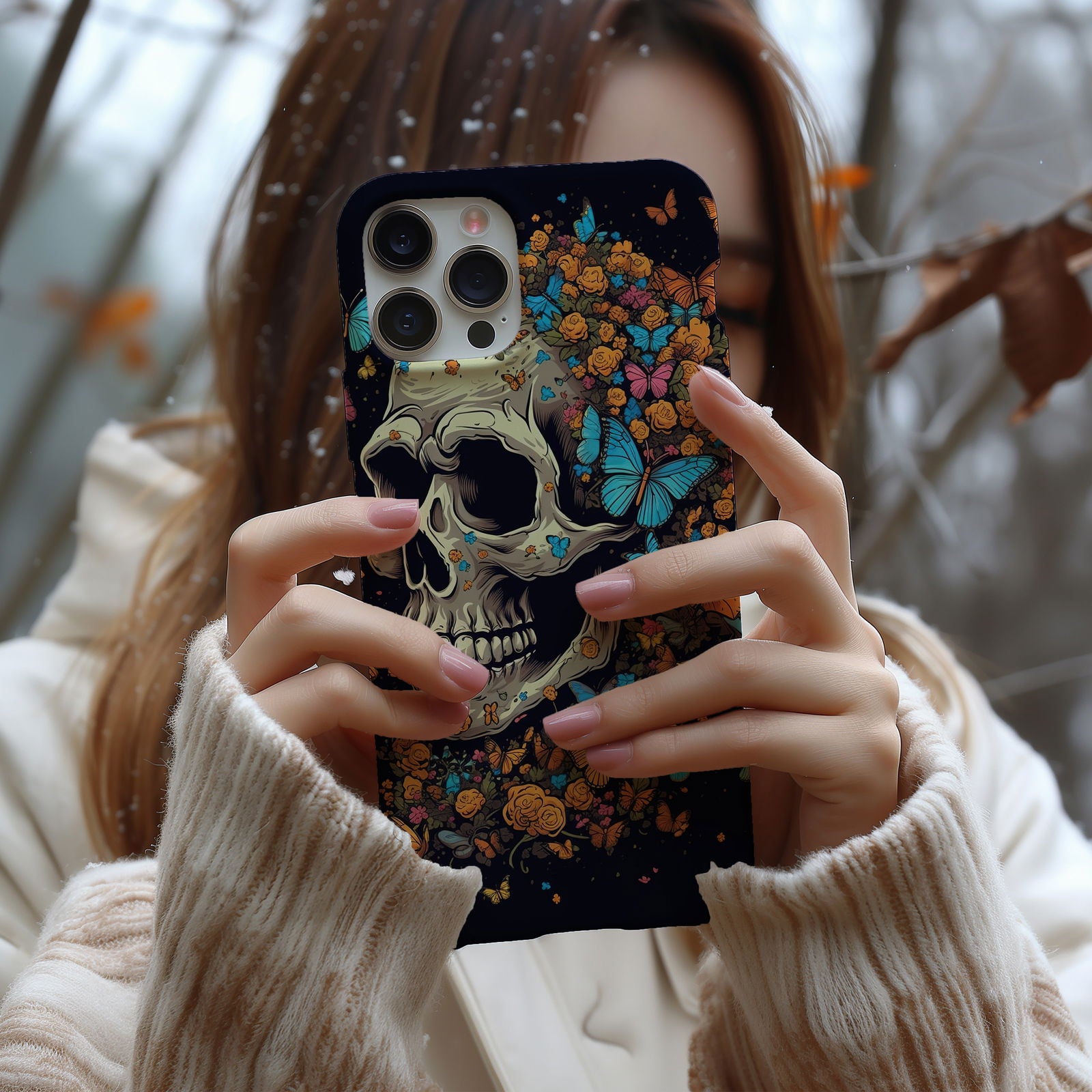 Vibrant Skull Design MagSafe iPhone Case - Techy Treasures -  