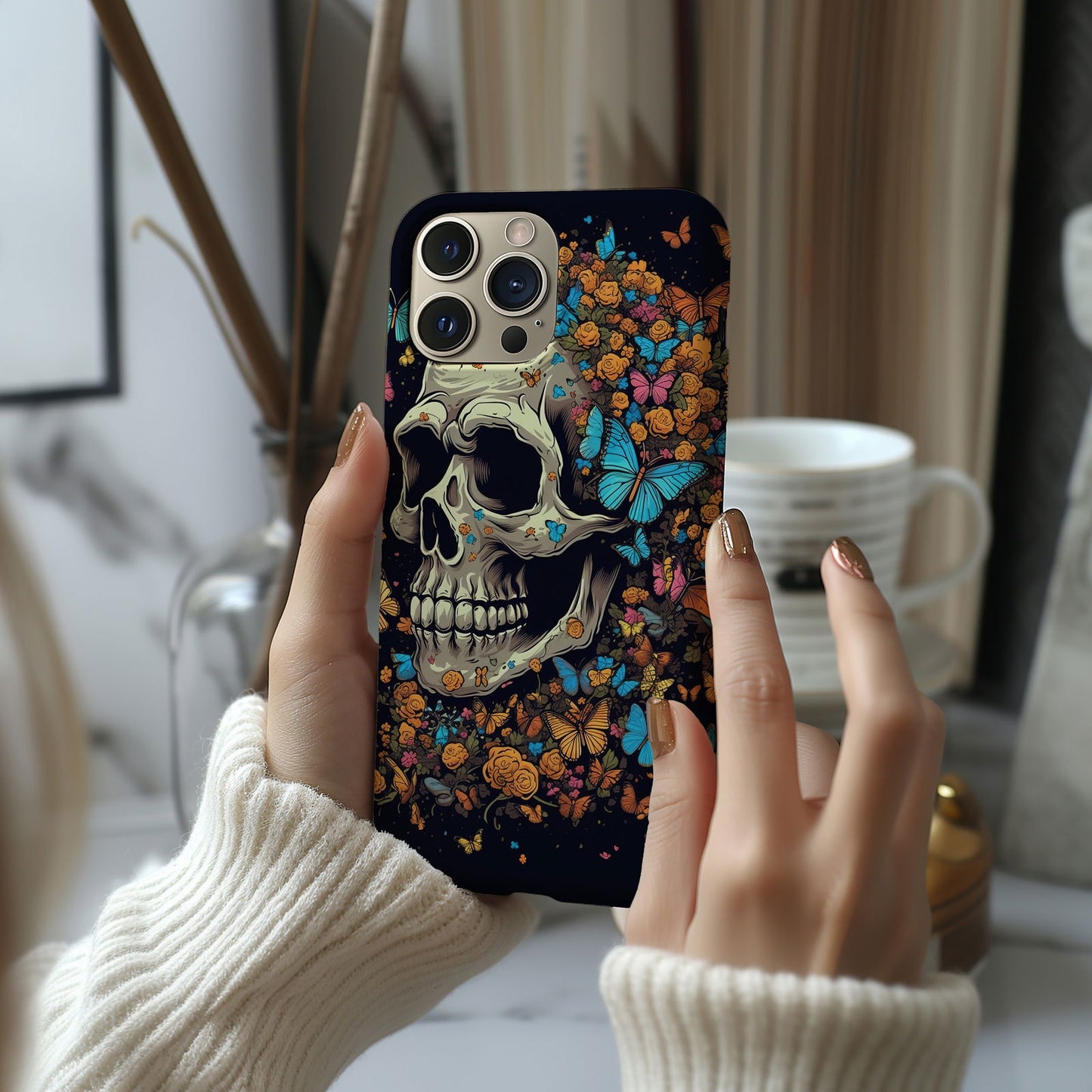 Vibrant Skull Design MagSafe iPhone Case - Techy Treasures -  