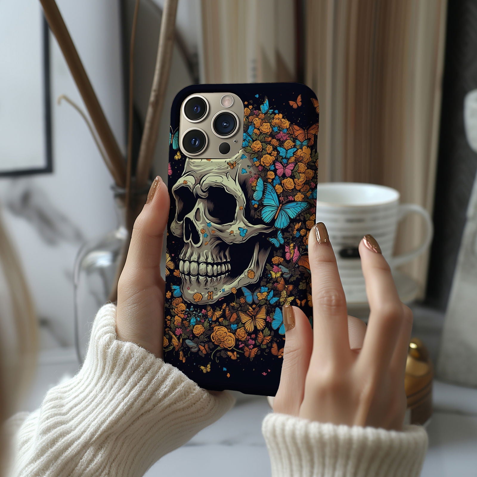 Vibrant Skull Design MagSafe iPhone Case - Techy Treasures -  