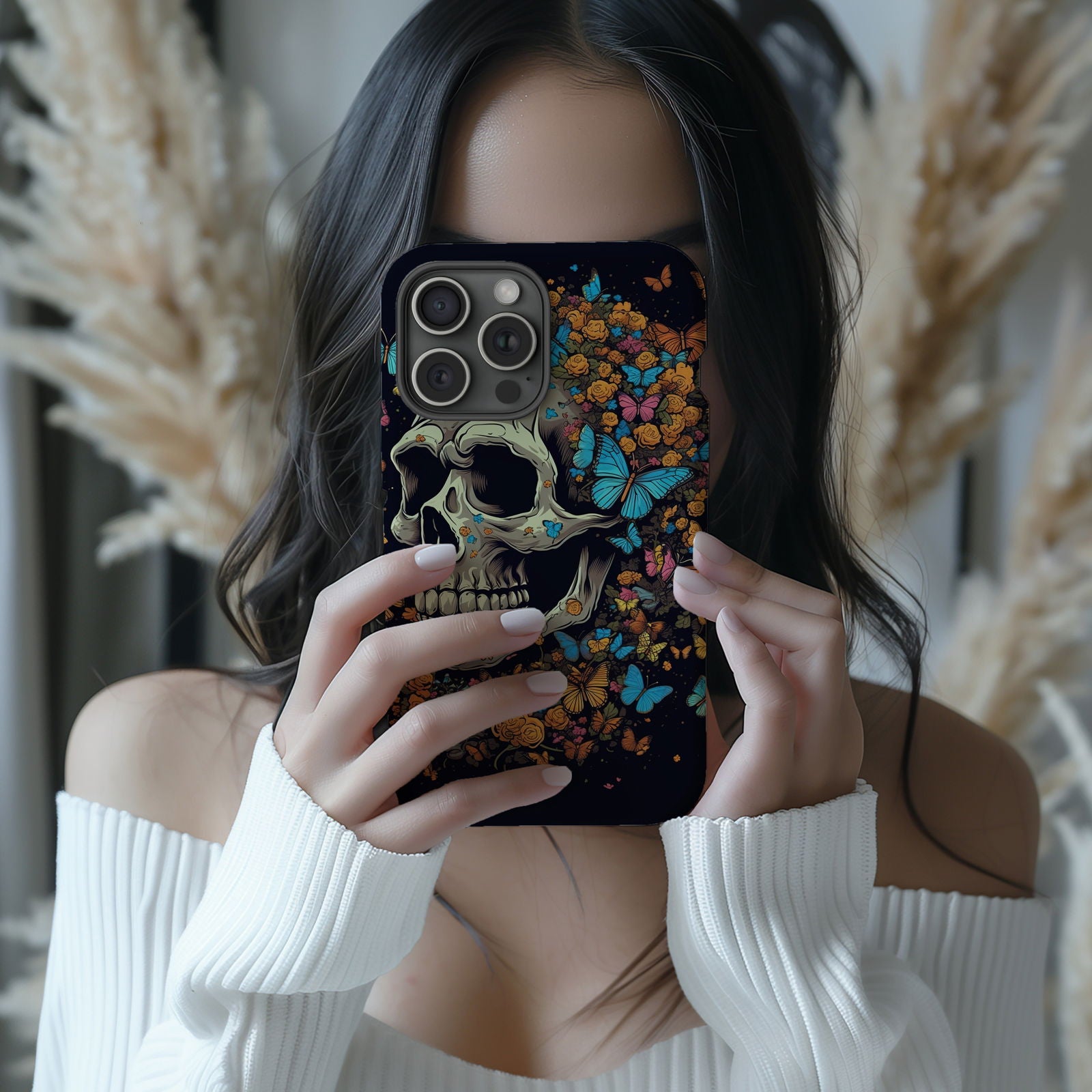 Vibrant Skull Design MagSafe iPhone Case - Techy Treasures -  