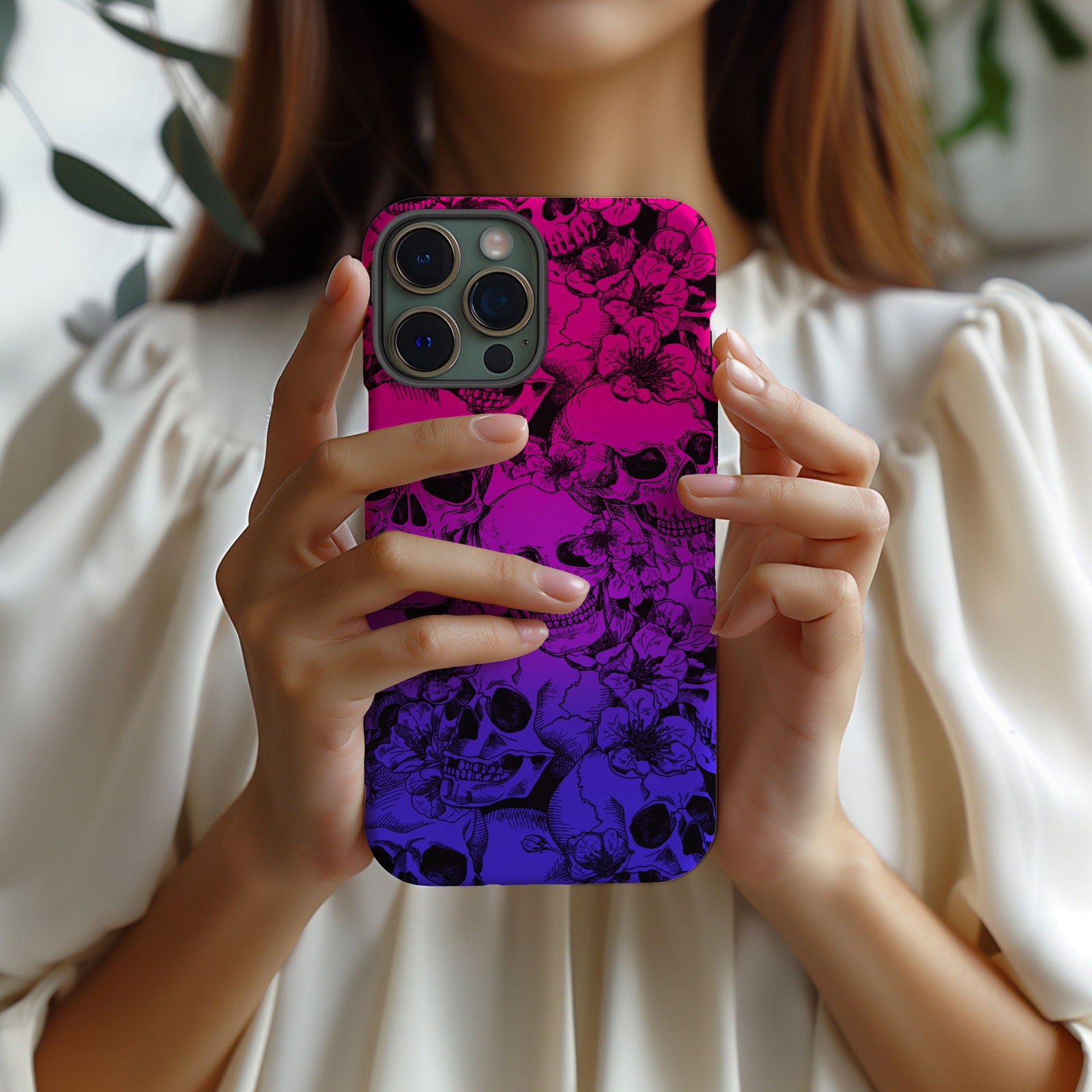 Vibrant Skull Design MagSafe iPhone Case - Techy Treasures -  
